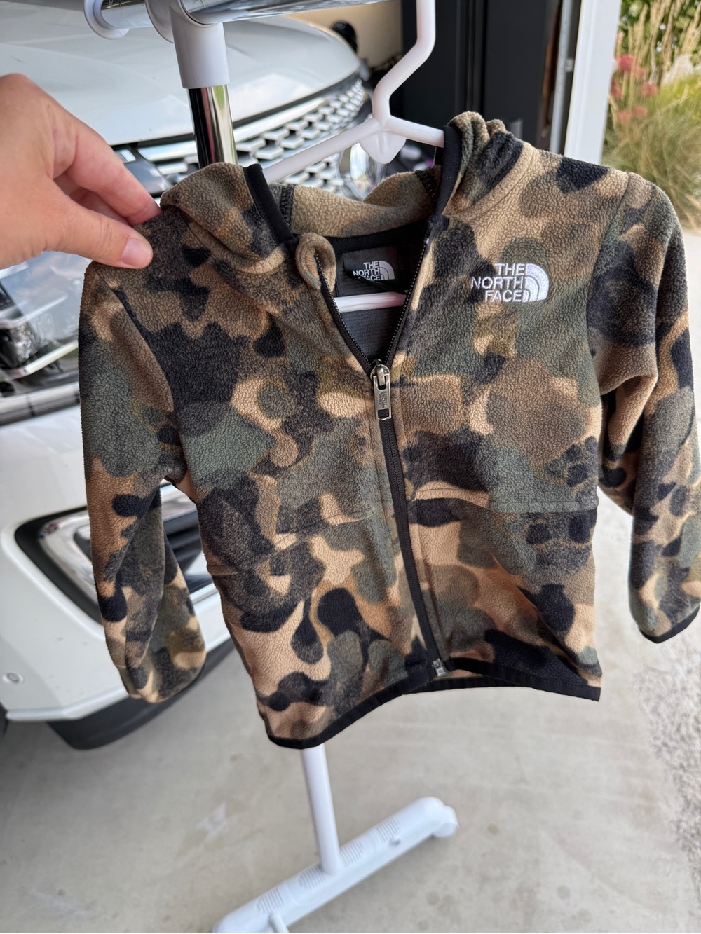 The North Face Kids Camo Fleece Zip Hoodie - Green/Brown/Black